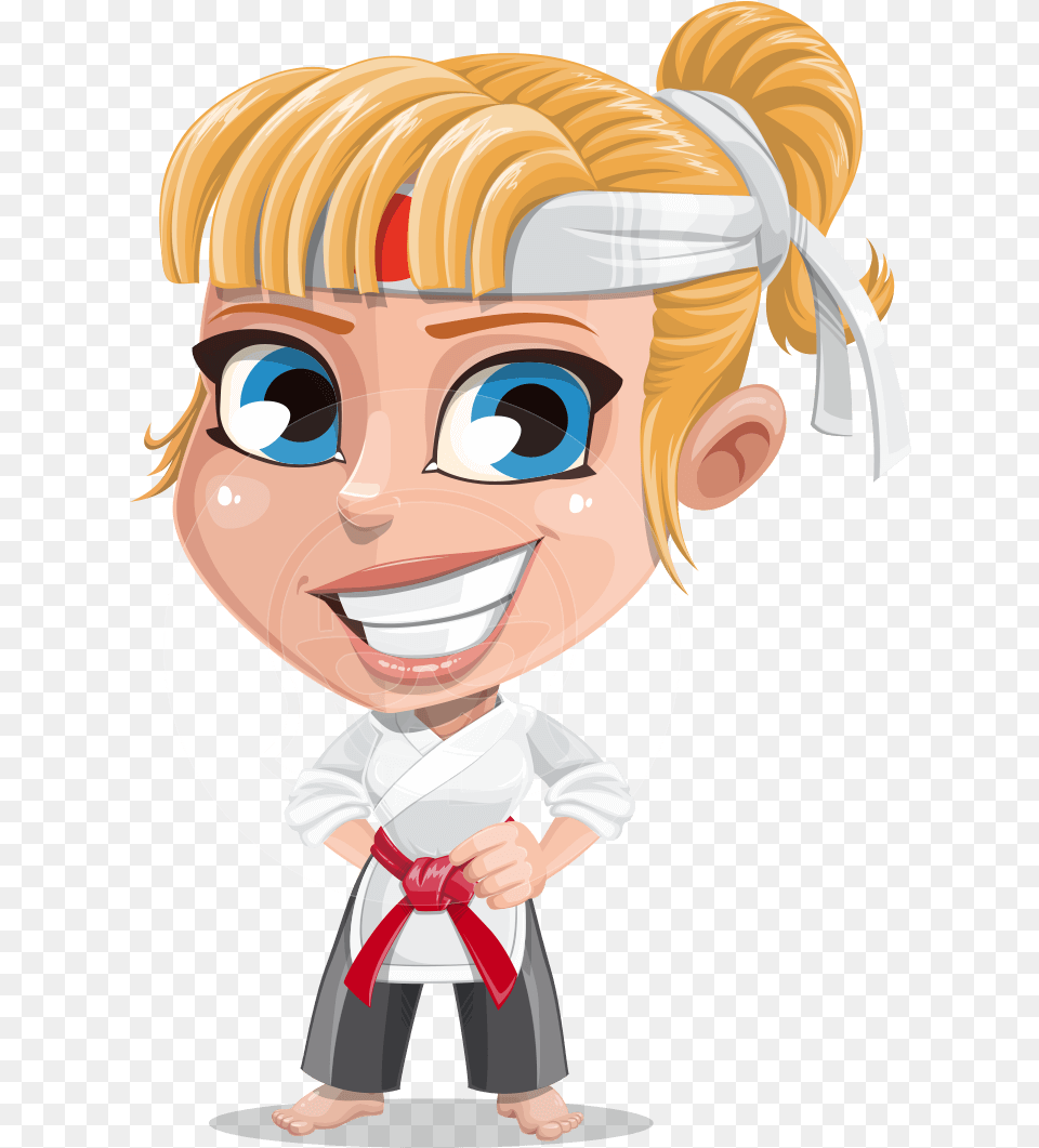 Peta The Little Karate Girl Cartoon Karate Girl, Book, Comics, Publication, Baby Free Png Download