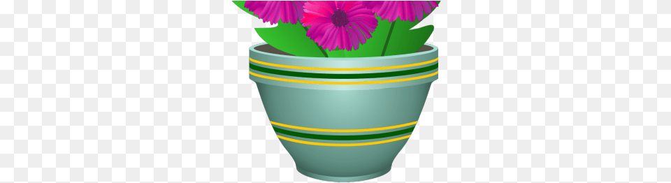Petal Clipart Big Flower Bunga Dalam Pot Clipart, Daisy, Jar, Plant, Potted Plant Free Png Download