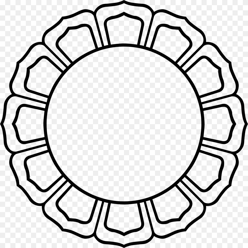 Petal Lotus Circle Clipart Png