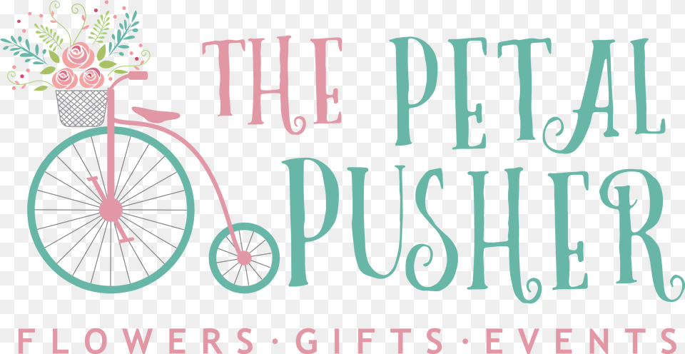 Petal Pusher Logo, Machine, Wheel, Spoke, Text Free Png Download