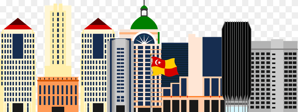 Petaling Jaya Cityscape Clipart, Architecture, Building, City, High Rise Free Transparent Png