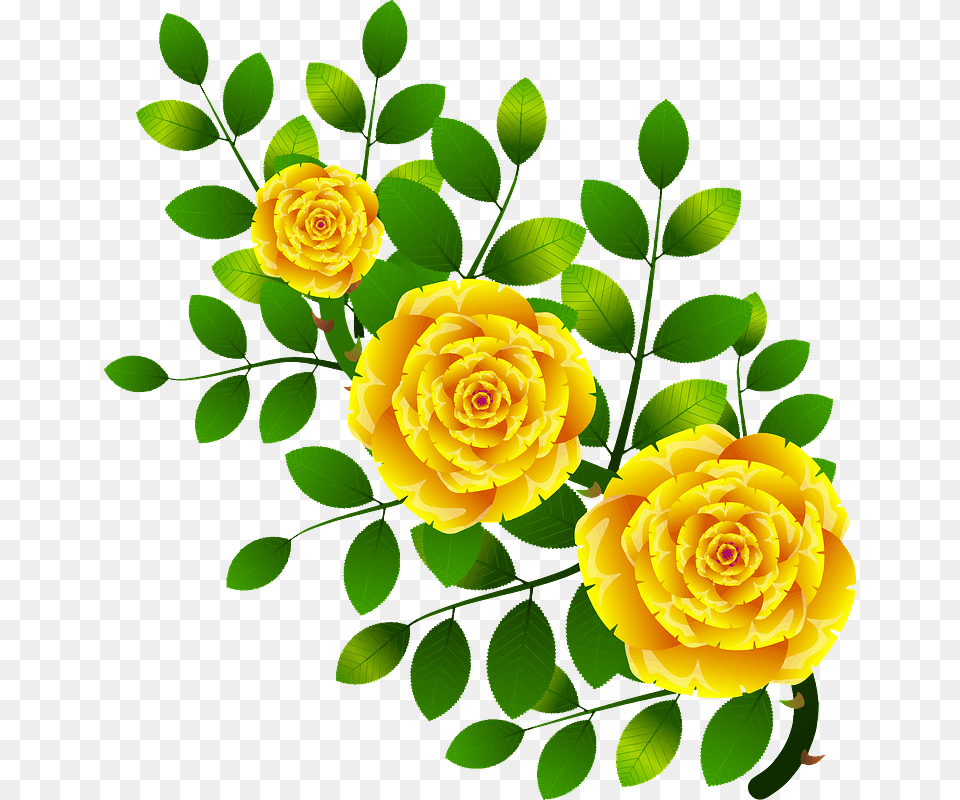 Petalplantflower Clipart Royalty Svg Vector Flores Amarillas, Flower, Plant, Rose, Pattern Free Png Download