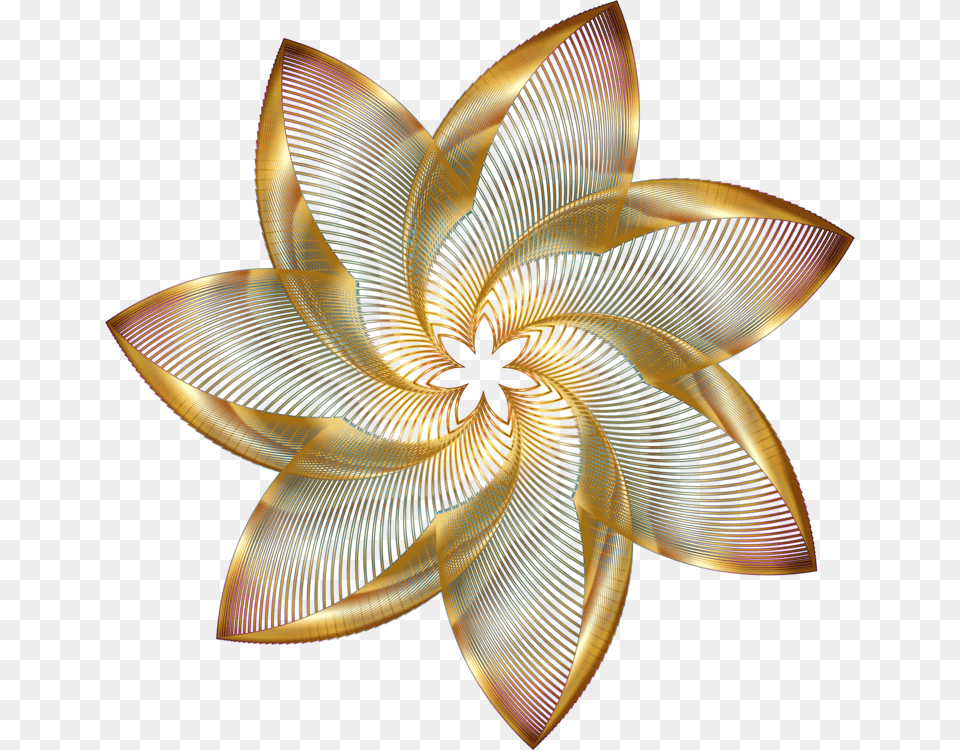 Petalsymmetrykalash Gold Line, Accessories, Fractal, Ornament, Pattern Png