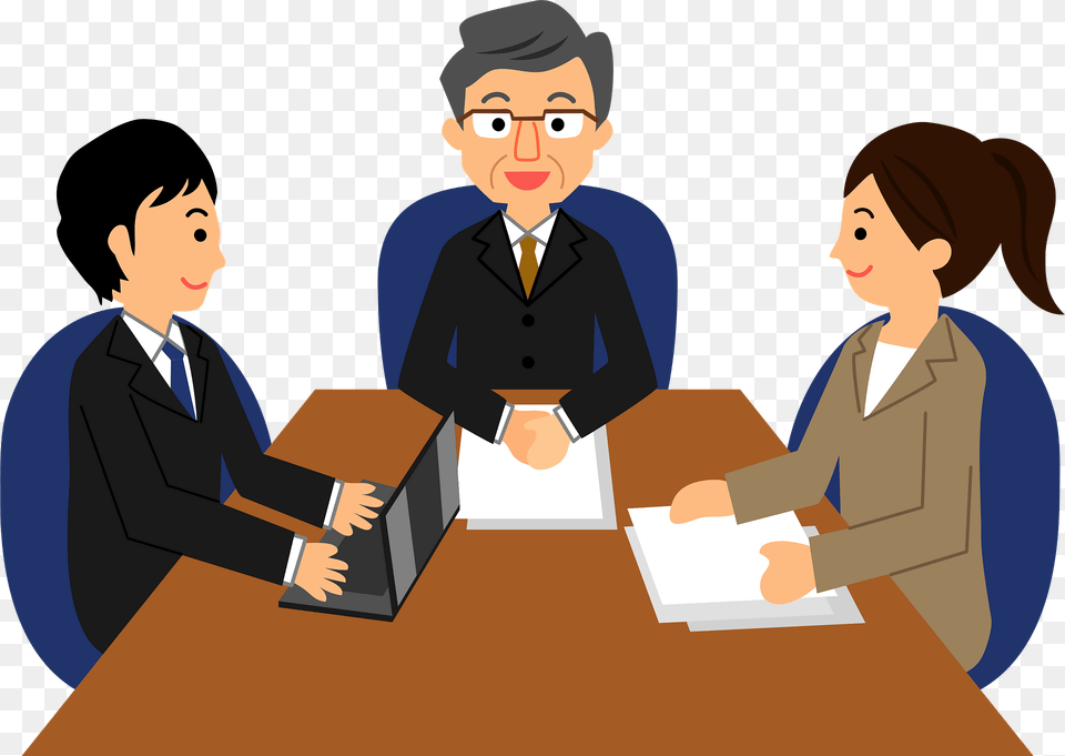 Pete And Calvin Business Meeting Clipart, Person, People, Conversation, Interview Free Png Download