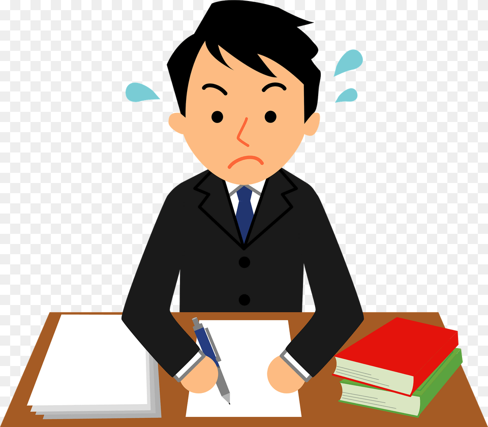 Pete Businessman Is Busy Working Clipart, Reading, Person, Book, Publication Free Png Download