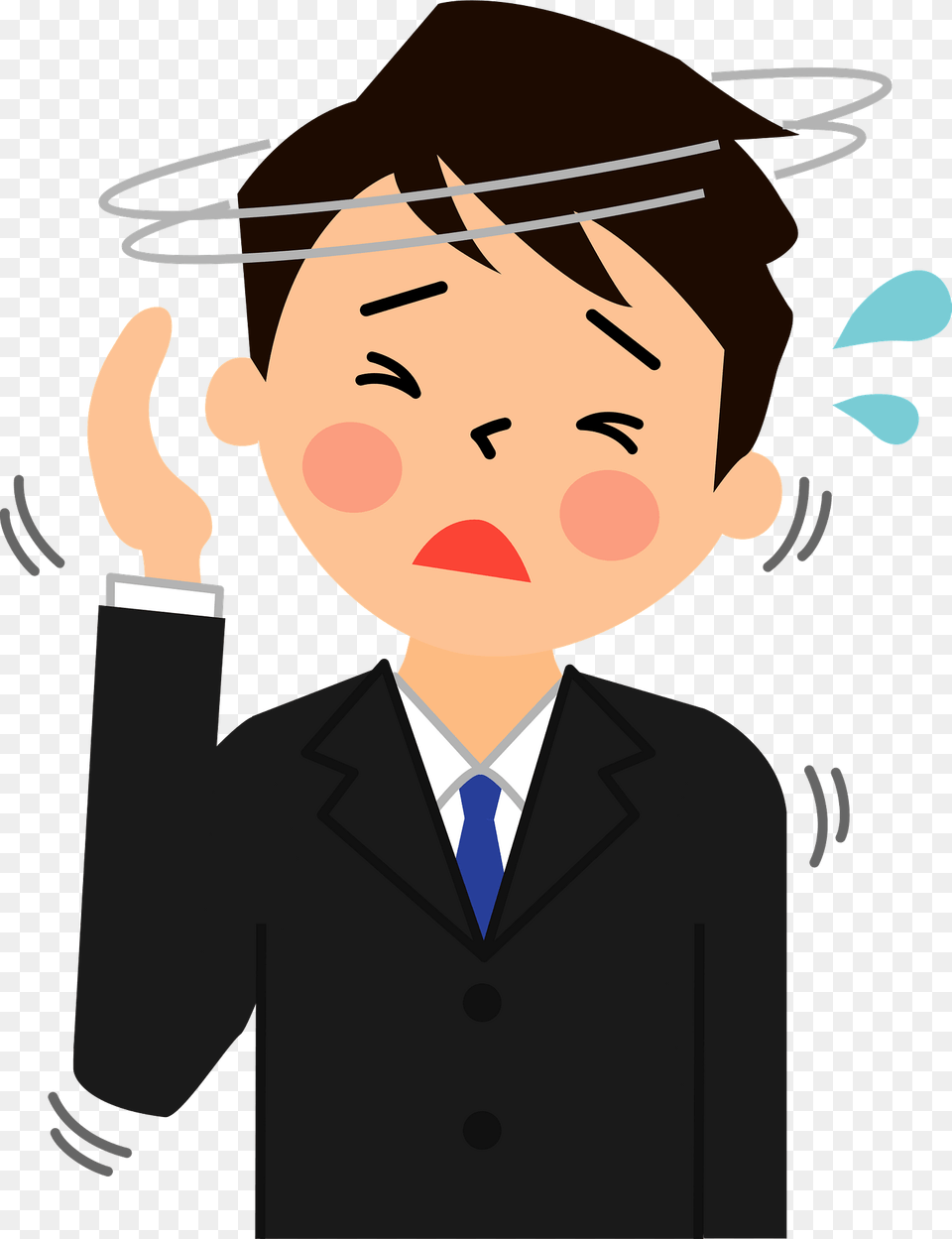 Pete Businessman Is Experiencing Dizziness Clipart, Adult, Person, Man, Male Png Image