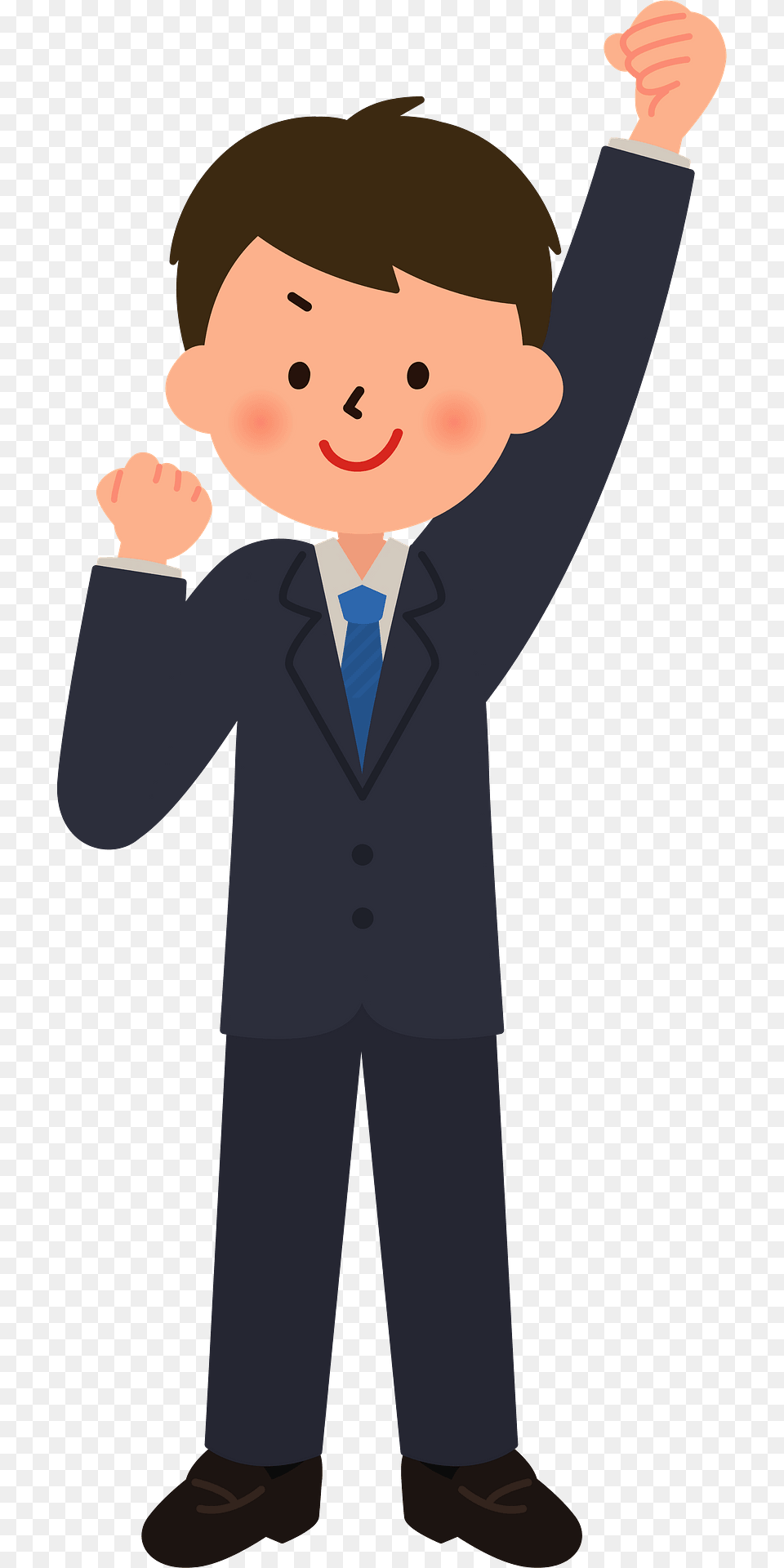 Pete Businessman Is Pumping A Fist Clipart, Clothing, Formal Wear, Suit, Person Free Png Download