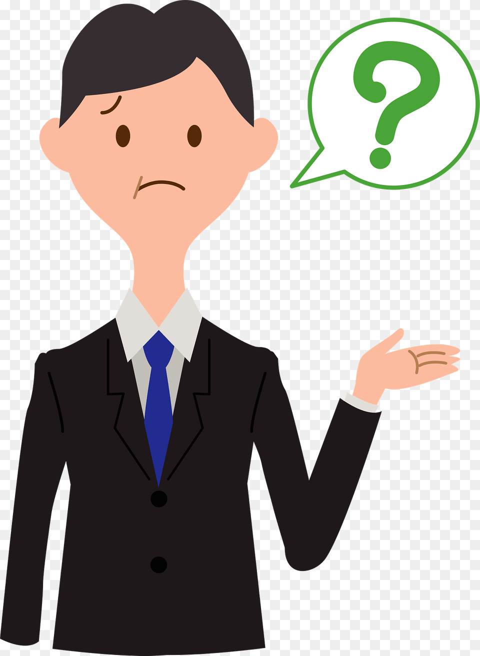 Pete Businessman Is Questioning Clipart, Suit, Clothing, Coat, Formal Wear Free Png