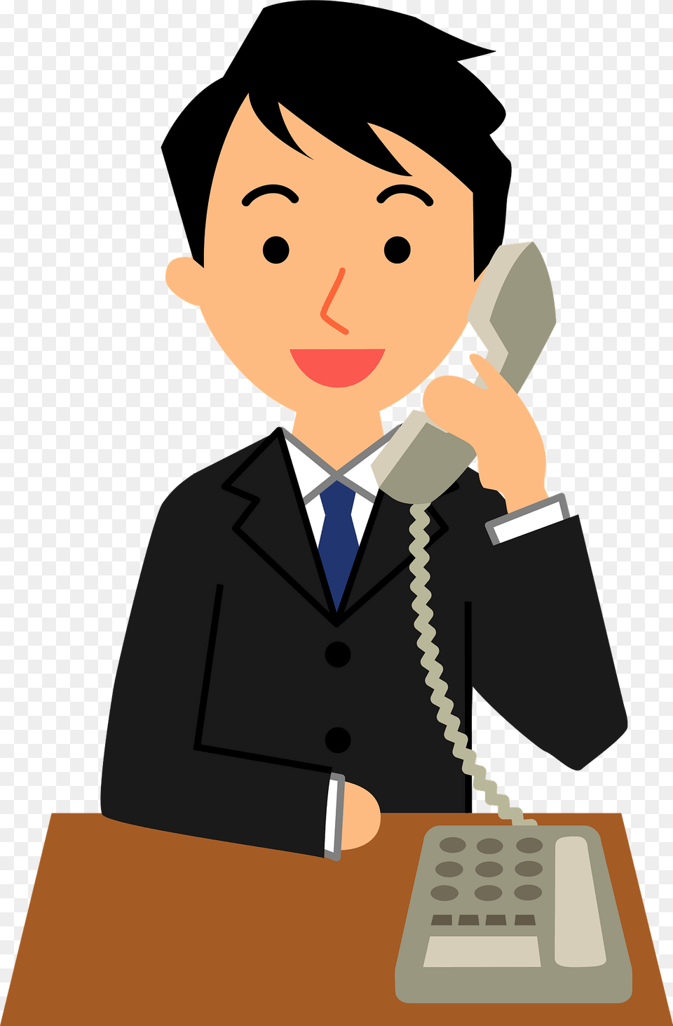 Pete Businessman Is Talking On The Telephone Clipart, Adult, Person, Man, Male Png