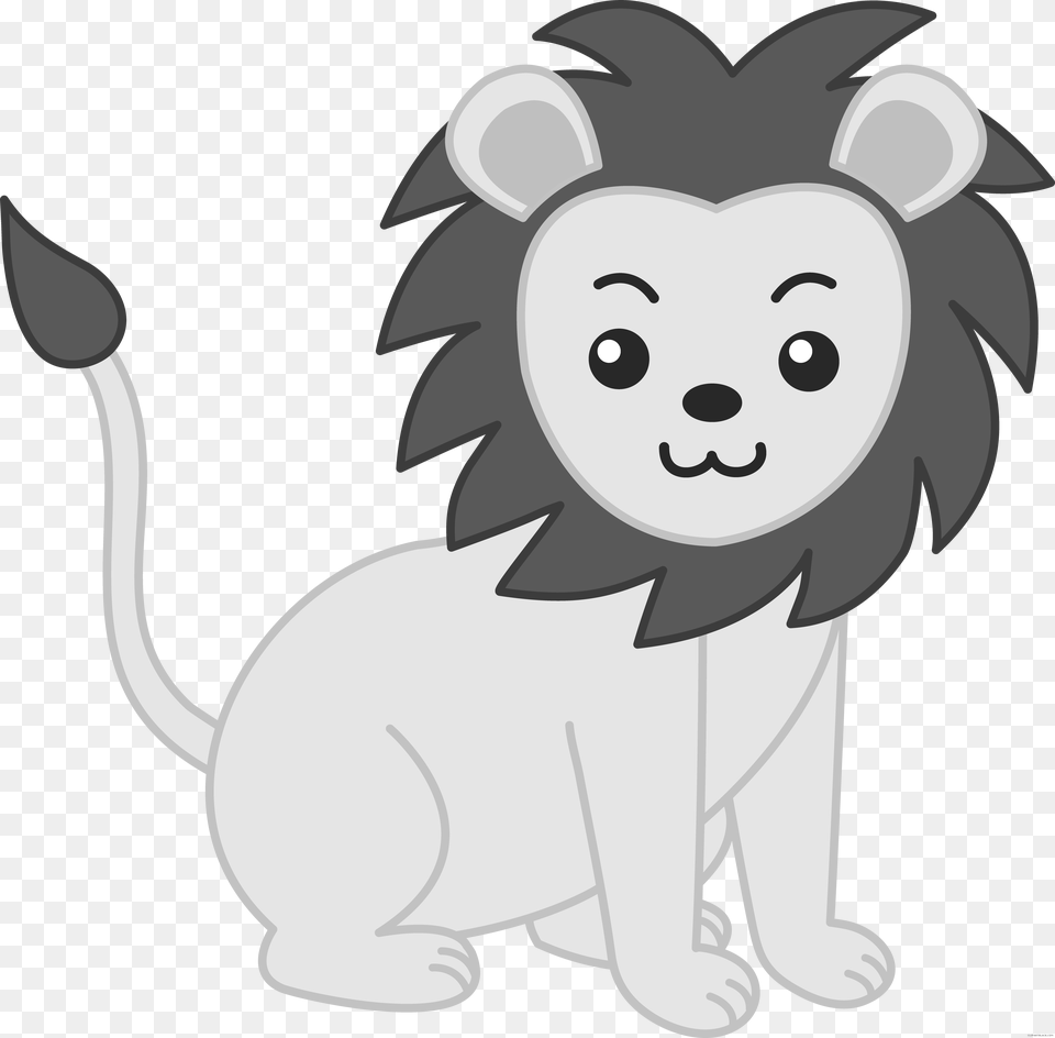 Pete Cat Cartoon Lion Clipart Black And White, Animal, Bear, Mammal, Wildlife Png