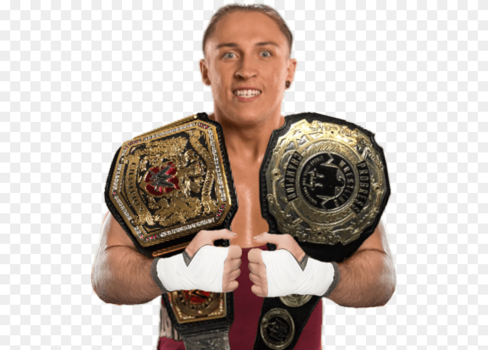 Pete Dunne Progress And Uk Champion Download Wwe Pete Dunne Champion, Accessories, Man, Male, Person Png Image