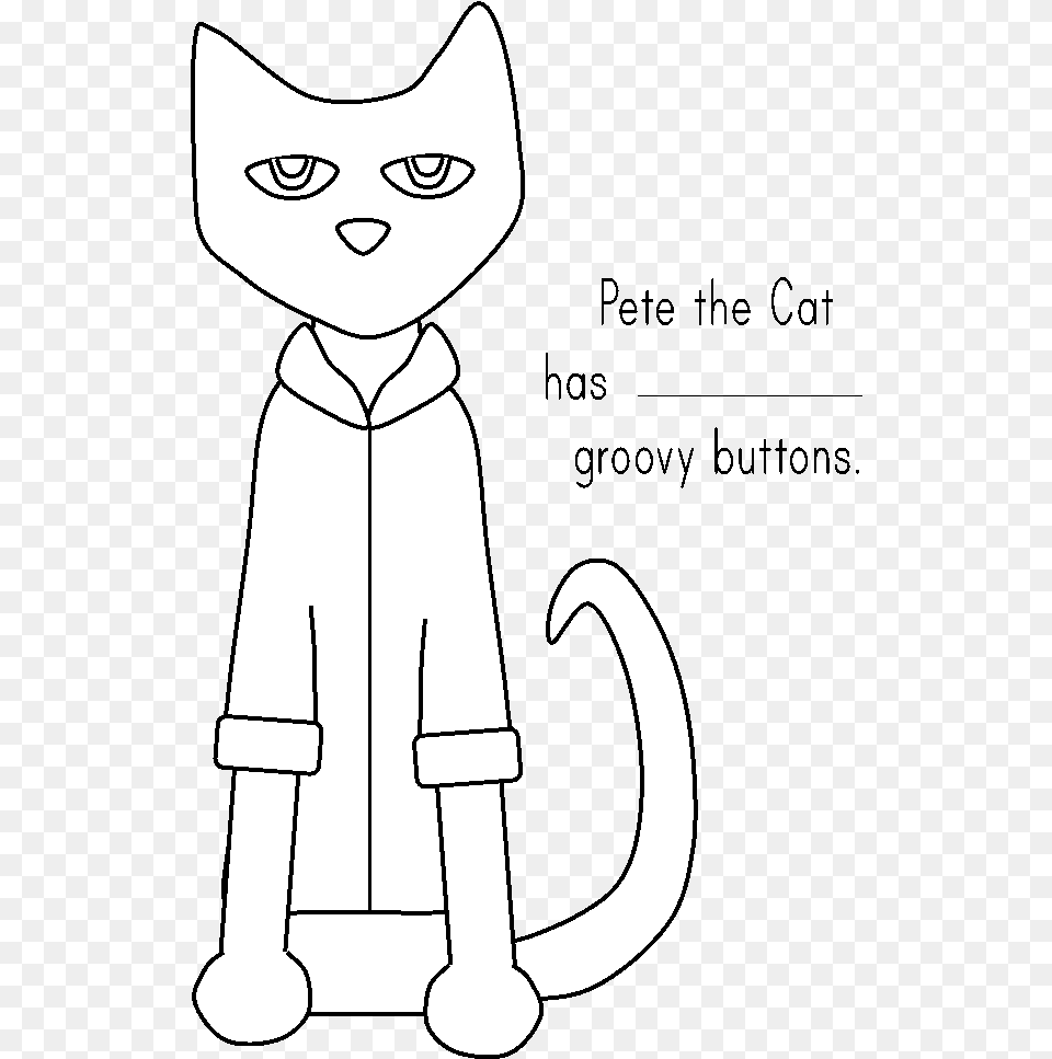 Pete The Cat Collection Of Black And White High Head Cartoon, Clothing, Coat, Baby, Person Free Transparent Png