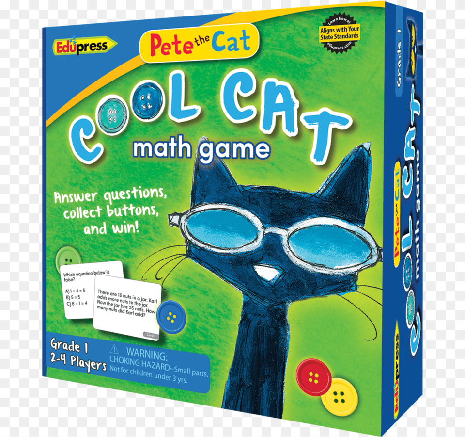 Pete The Cat Cool Cat Math Game, Advertisement, Poster, Animal, Mammal Png Image