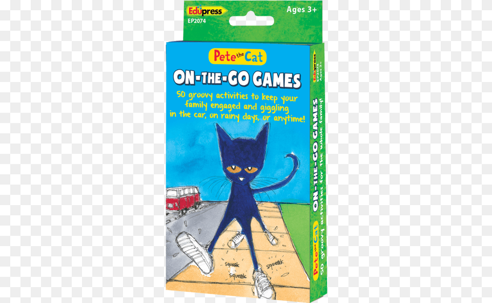 Pete The Cat On The Go Games Pete The Cat I Love My White Shoes, Book, Publication, Animal, Pet Png Image