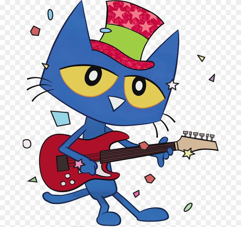 Pete The Cat Playing Guitar, Cartoon, Baby, Person Free Transparent Png