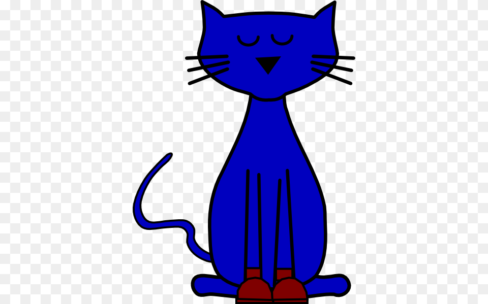 Pete The Cat Svg Black And White Clip Art Blue Cat, Animal, Mammal, Pet, Egyptian Cat Free Transparent Png