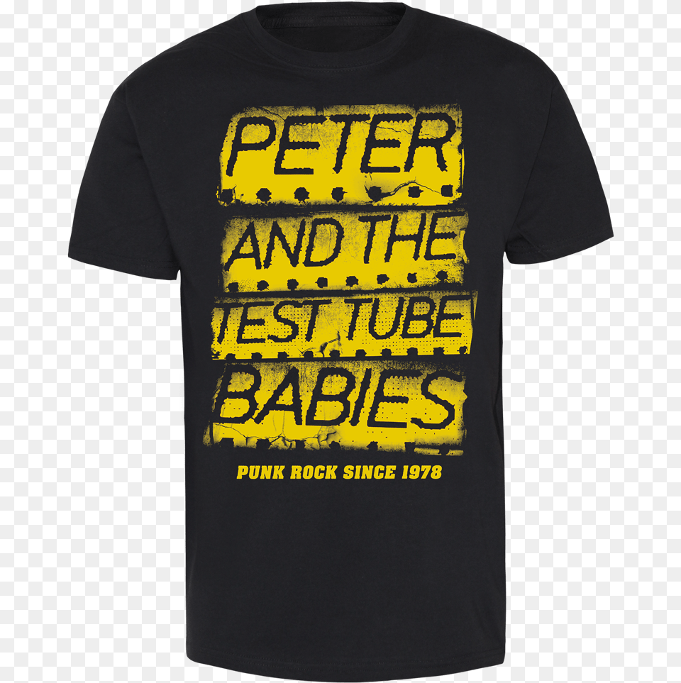 Peter Amp Test Tube Babies Logo Yellow Test Tube Babies, Clothing, T-shirt Png Image