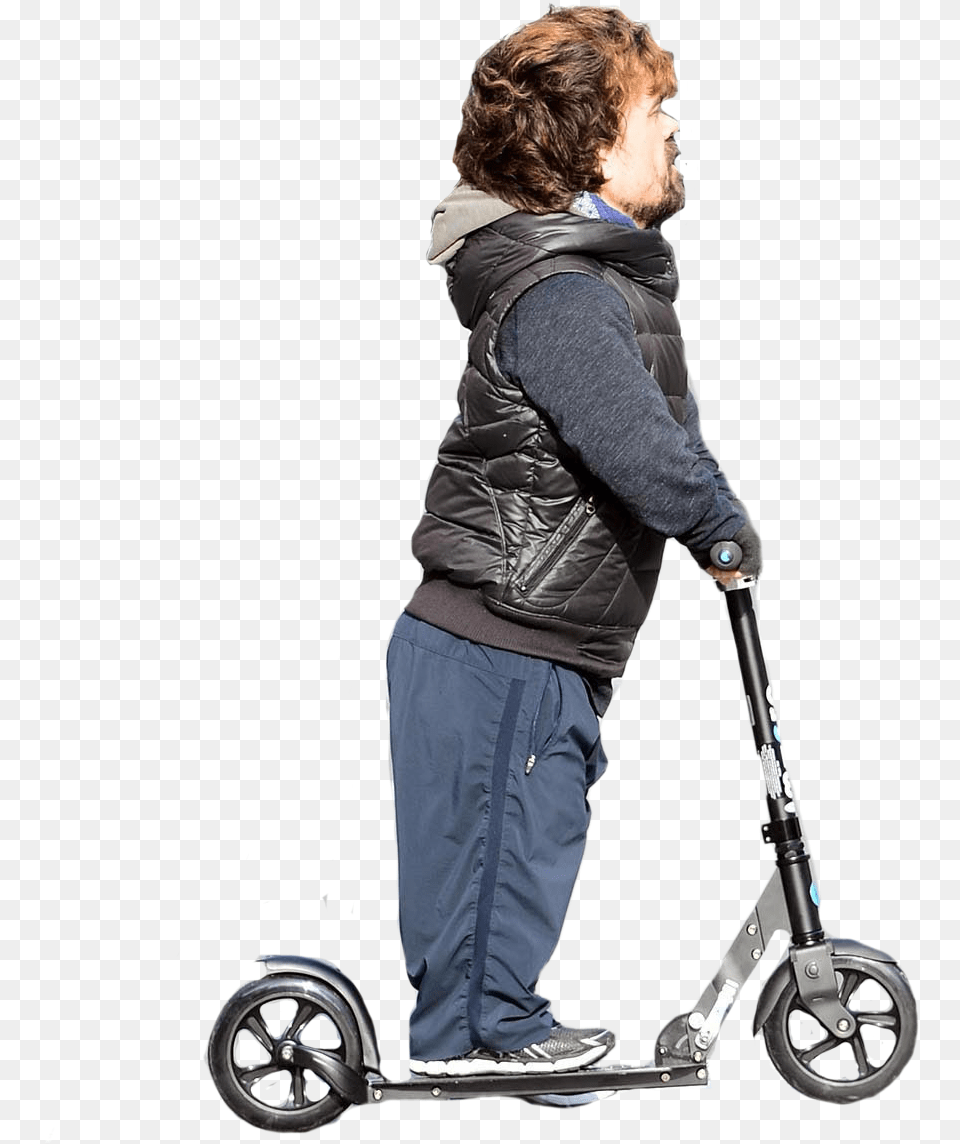 Peter Dinklage File Micro Scooter Celebrities, E-scooter, Transportation, Vehicle, Machine Png