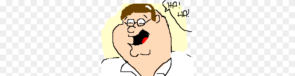 Peter Griffin Laughing Audibly Drawing, Baby, Person, Head, Face Png