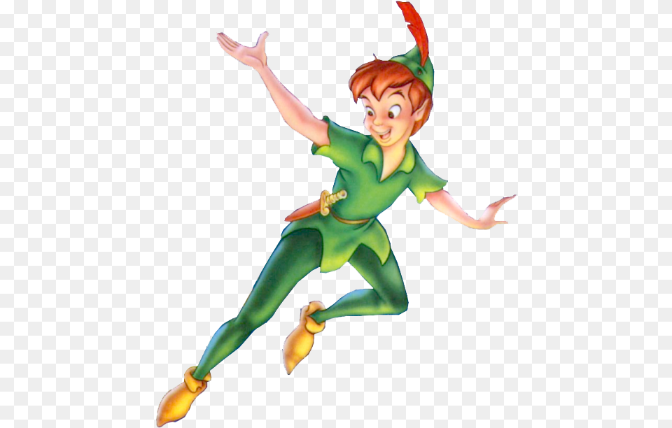 Peter Pan And Tinkerbell Flying, Clothing, Costume, Elf, Person Png Image