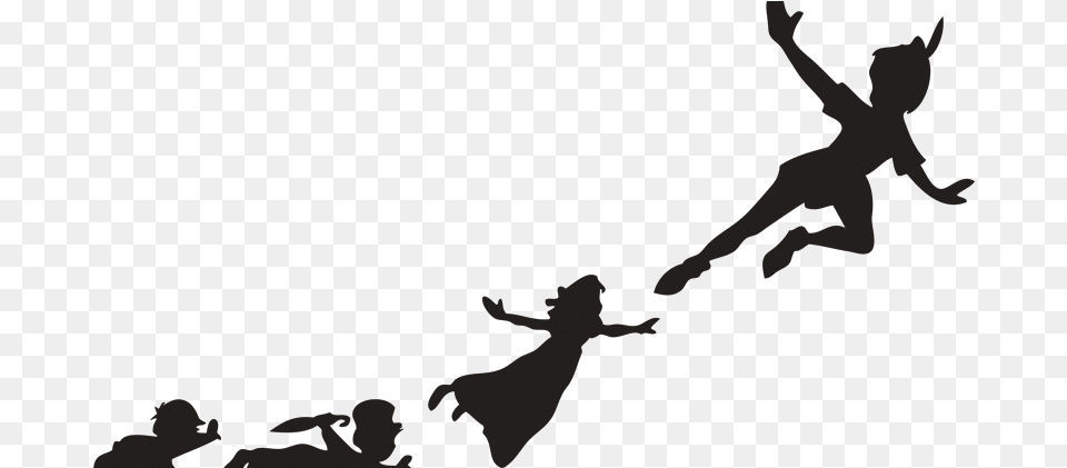 Peter Pan Character Shadows Clipart Silhouette Peter Pan, Dancing, Leisure Activities, Person, Baby Free Png Download
