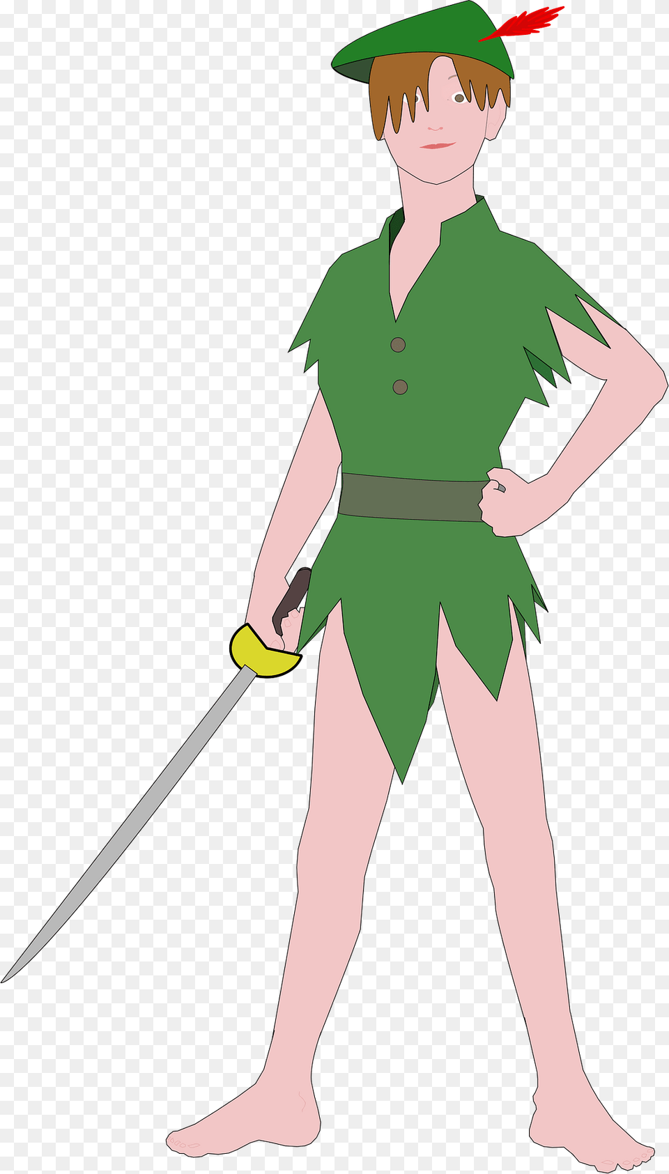 Peter Pan Clipart, Weapon, Sword, Person, Man Png Image