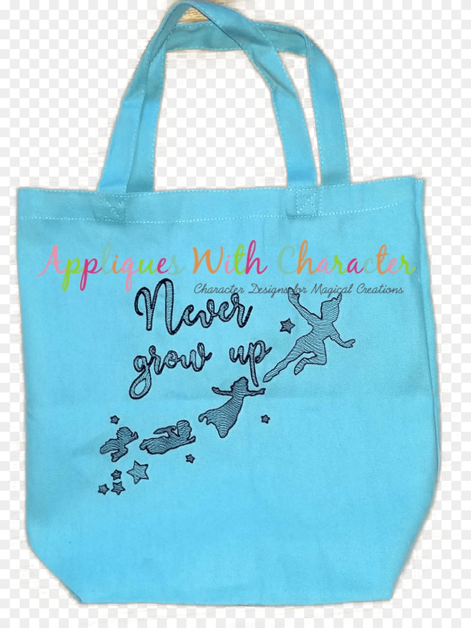 Peter Pan Never Grow Up Bean Stitch Design Tote Bag, Accessories, Handbag, Tote Bag, Purse Free Png