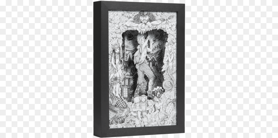 Peter Pan Shadow Box Picture Frame, Art, Painting, Baby, Person Png