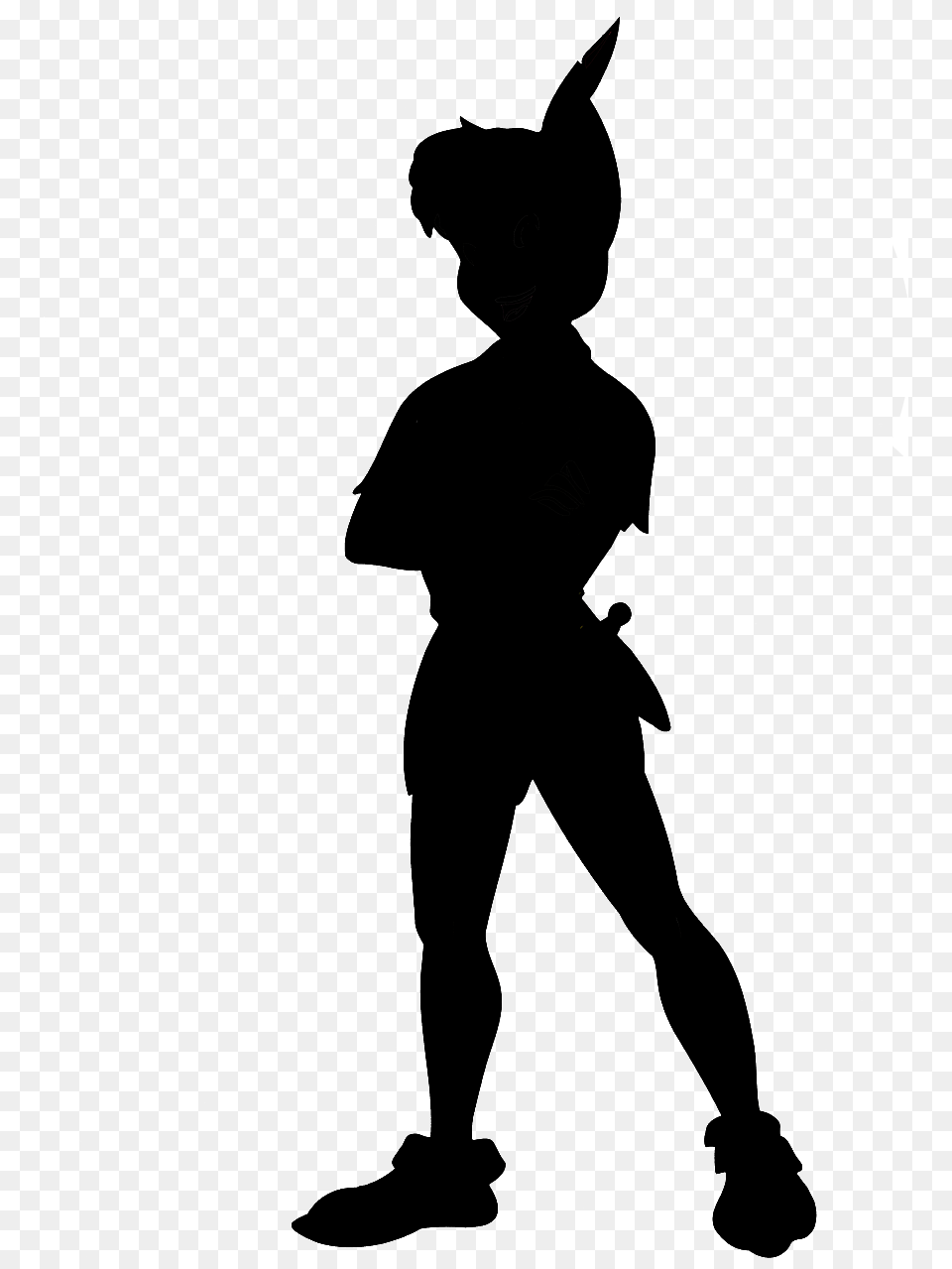 Peter Pan Shadow Peter Pan Silhouettes Printables, Silhouette, Boy, Child, Male Free Png Download