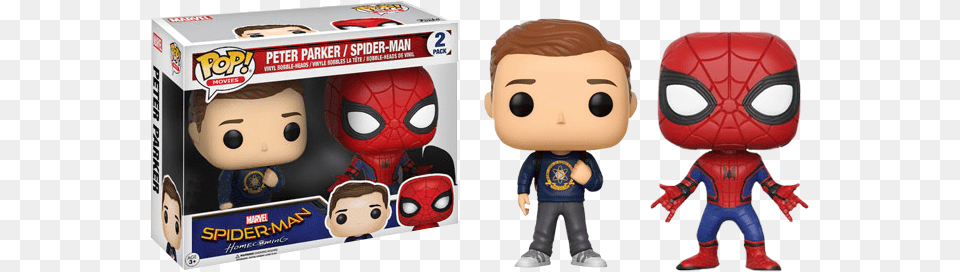 Peter Parker And Spider Man Us Exclusive Pop Vinyl Funko Pop Peter Parker, Baby, Person, Face, Head Png