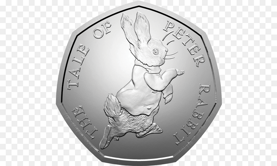 Peter Rabbit 2017 Coin, Money, Silver, Animal, Cat Free Png Download