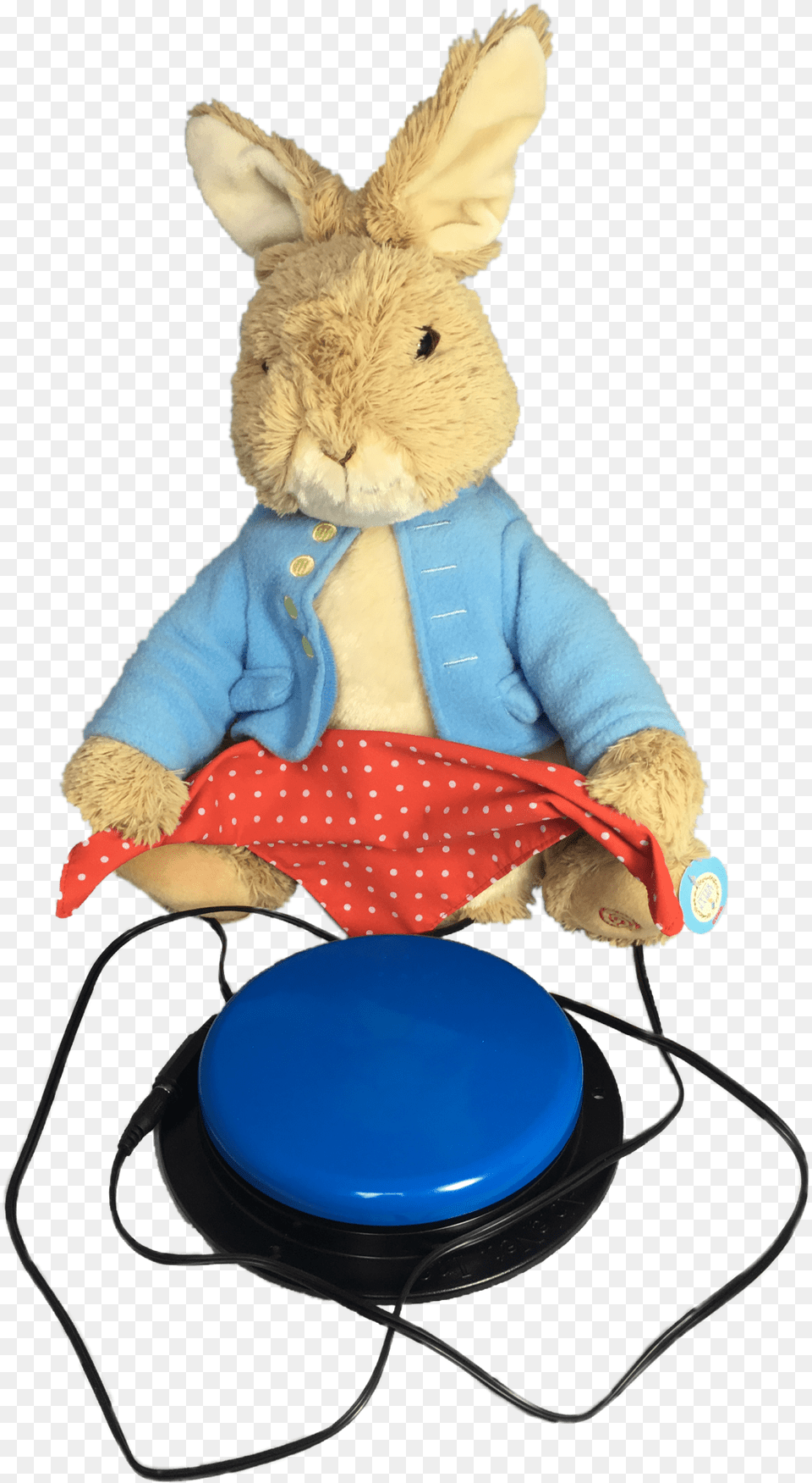 Peter Rabbit Plush Toy And Button Switch Sitting, Teddy Bear, Furniture Free Png