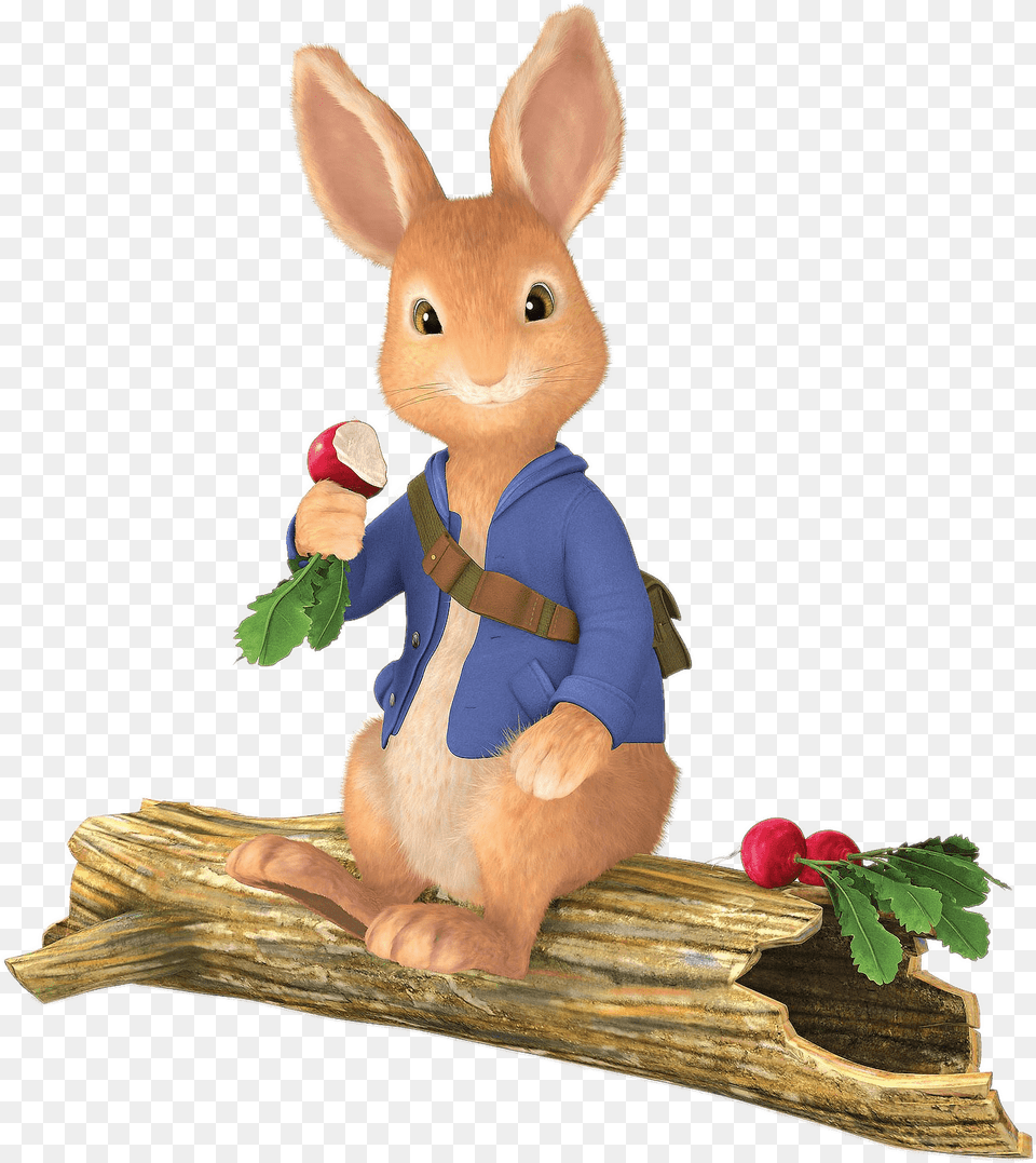 Peter Rabbit Sitting On Tree Trunk Clip Arts Peter Rabbit And Friends Hd, Animal, Mammal Free Png Download