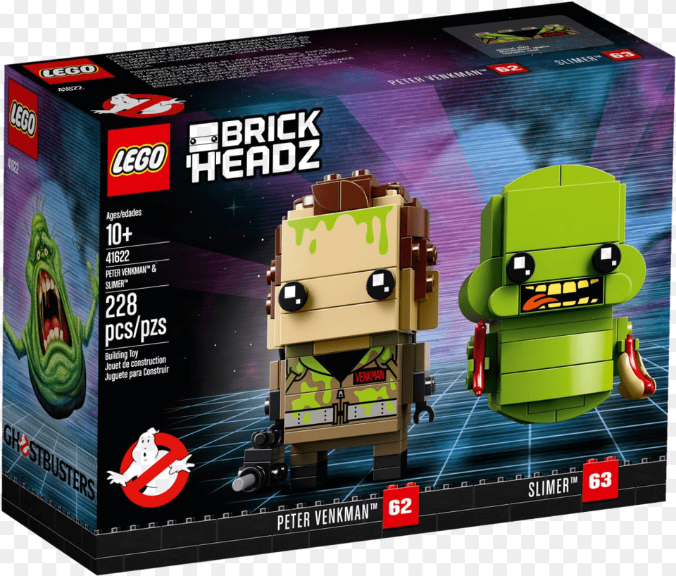 Peter Venkman Amp Slimer Lego Brickheadz Ghostbusters, Toy, Robot, Scoreboard, Person Free Transparent Png