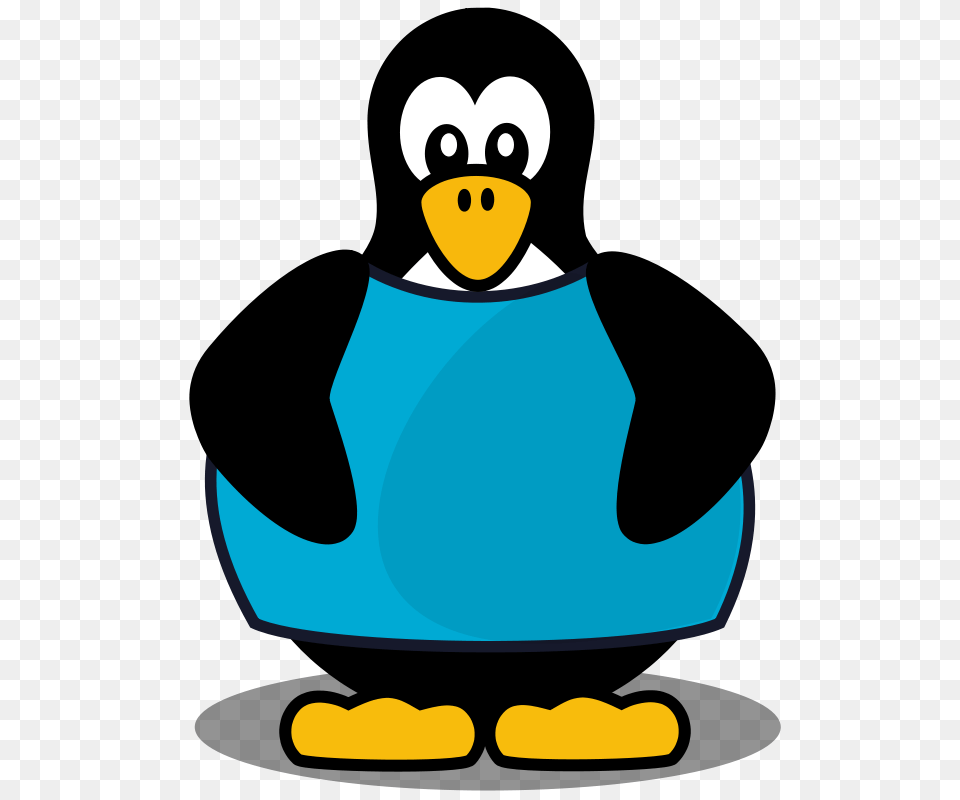 Peterm Penguin With A Shirt, Cartoon, Animal, Fish, Sea Life Free Png