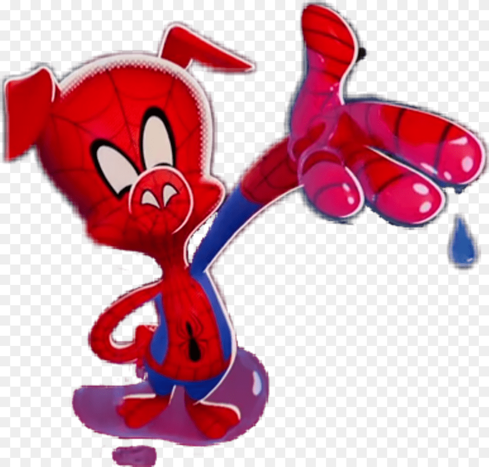 Peterporker Spiderham Spiderman Spider Man Spidey Just Washed My Hands That39s Why They Re Wet Png Image