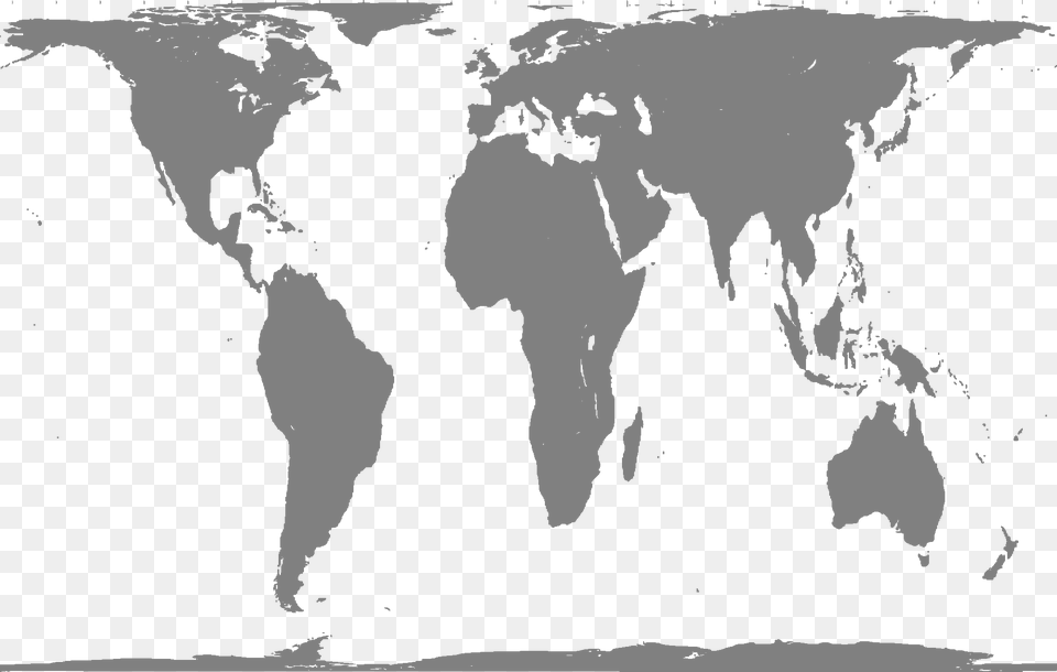 Peters Projection Warm Grey Peters Projection Map Blank, Gray Free Transparent Png