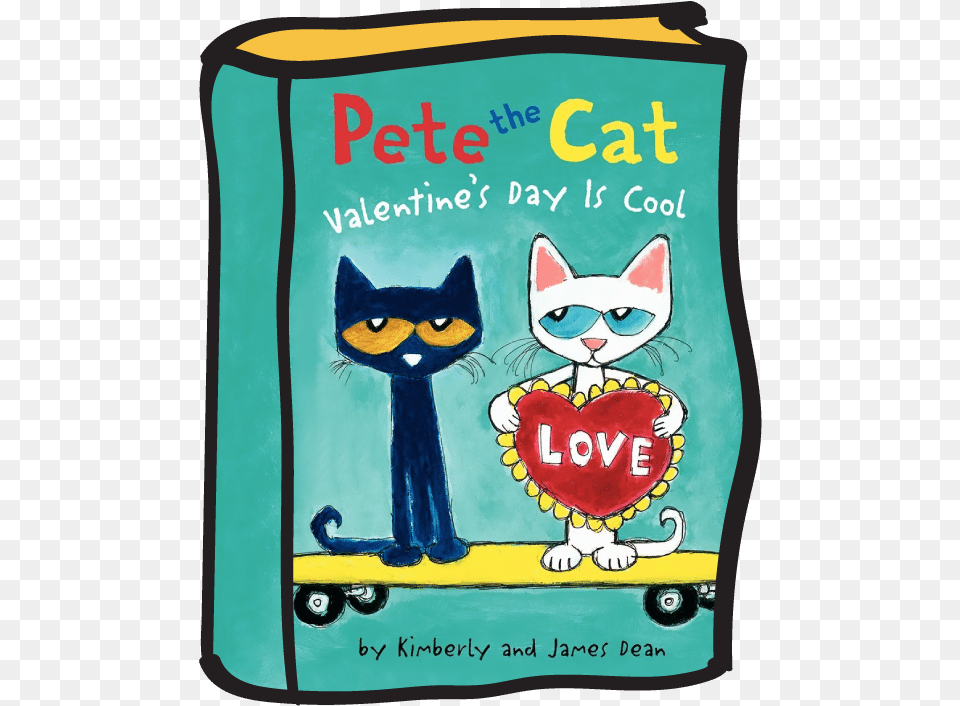 Petethecat Valentinesdayiscool Childrensbook Pete The Cat Valentine39s Day Is Cool, Book, Publication, Animal, Mammal Png