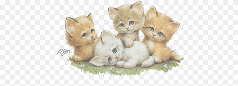 Petis Chats Mignons Dedinelle Good Afternoon With Cat, Animal, Kitten, Mammal, Pet Free Png Download