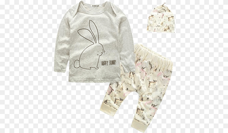 Petite Bello Clothing Set 0 6 Months Baby Bunny Clothing Rabbit, Pajamas Free Png Download