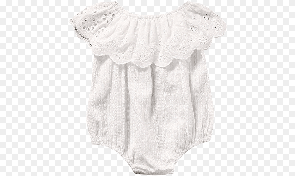 Petite Bello Playsuit 0 6 Months Beautiful White Lace Maillot, Blouse, Clothing Free Png