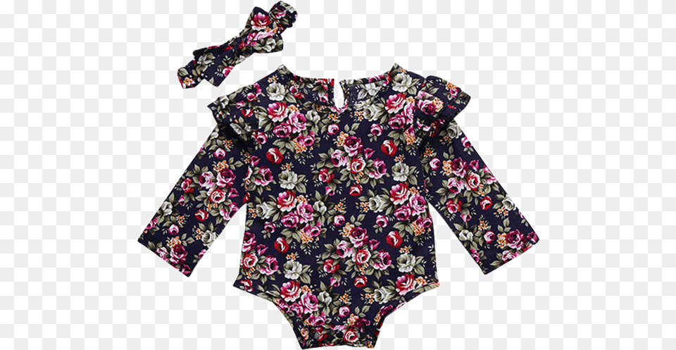Petite Bello Playsuit 0 6 Months Floral Ruffles 2pc Waterproof Canvas Insert Interior Inner Lining Zipper, Blouse, Clothing, Pattern, Skirt Free Png