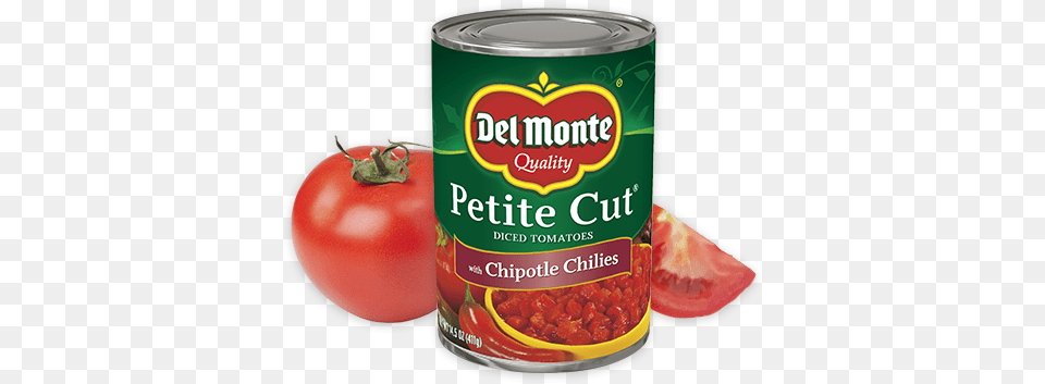 Petite Cut Diced Tomatoes With Chipotle Chilies Del Monte Petite Cut Diced Tomatoes 145 Oz Can, Tin, Aluminium, Food, Plant Free Png
