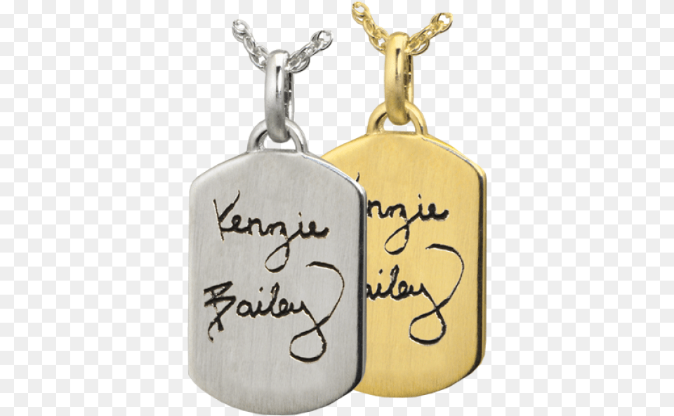 Petite Dog Tag Handwriting Jewelry Jewellery, Accessories, Pendant, Text, Smoke Pipe Free Transparent Png