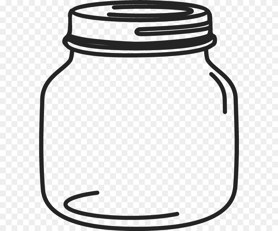 Petite Mason Jar Rubber Stamp Free Transparent Png