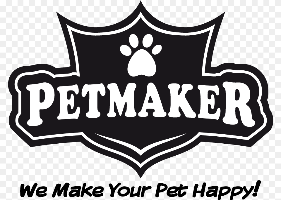 Petmaker Bw Tagline Illustration, Logo, Symbol, Emblem Png Image