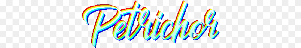 Petrichor Glitch Glitchtext Petrichortext Aesthetic Calligraphy, Light, Neon Free Png Download