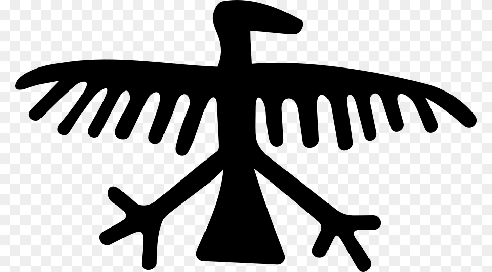 Petrogliph Eagle Clip Arts, Gray Free Transparent Png