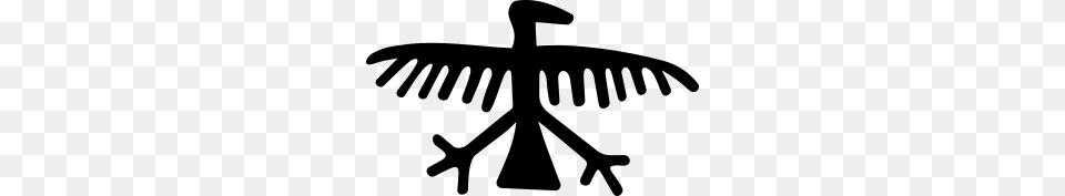Petrogliph Eagle Clipart Vector Spirit Creatures Eagle, Gray Png Image