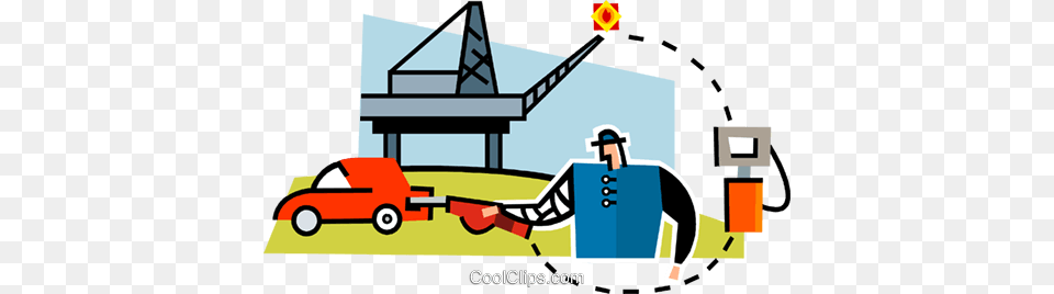 Petroleum From Oil Rig To Gas Pump Royalty Vector Clip Art, Grass, Plant, Lawn, Bulldozer Png